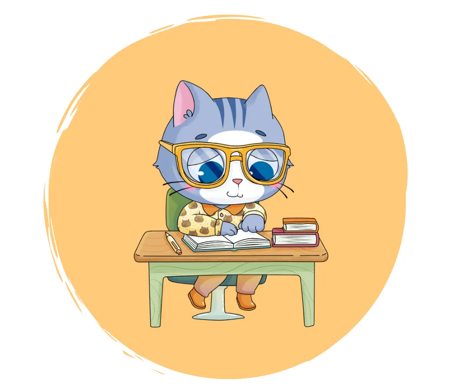 Poupi qui étudie à son bureau
